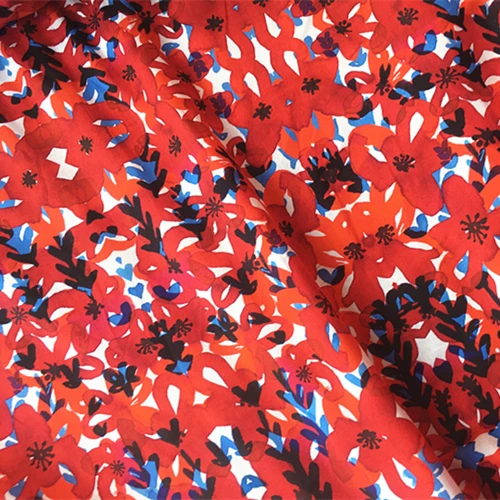 Высококачественная цветная льняная ткань с цифровым принтом Ramie нежная для