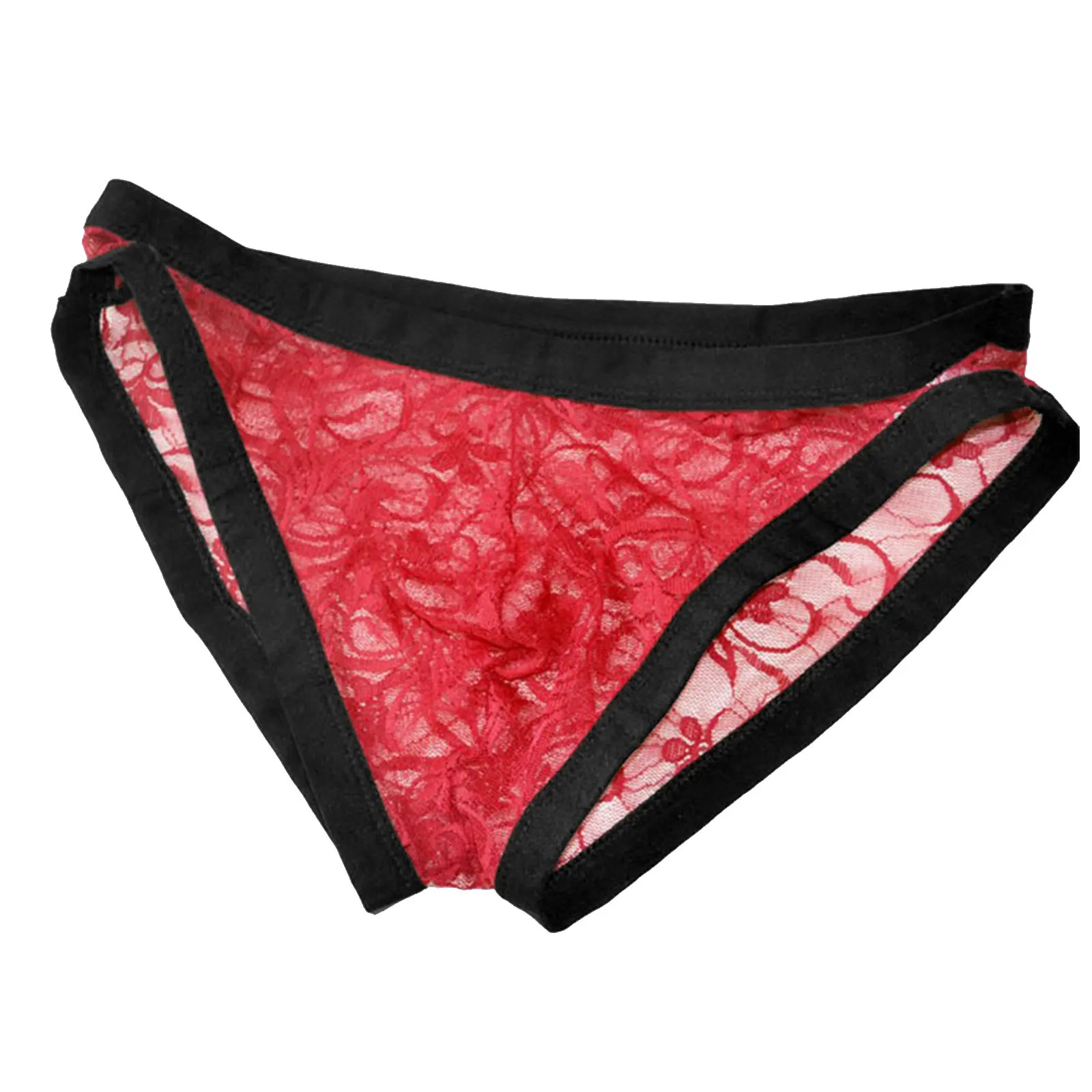 

Men's Sexy Underwear Sissy Lace Briefs Transparent Mesh Low Waist Hollow Out Briefs Panties Erotic Lingerie Sexy Gay Underwear