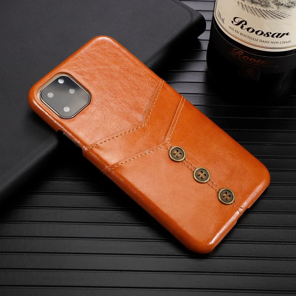 KEYSION Ретро чехол для телефона из искусственной кожи для iPhone 11 11 Pro 11 Pro Max чехол с карманом для карт задняя крышка для iPhone 11 Pro Max