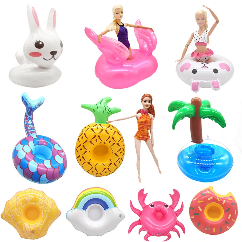 Handmade Doll Swimming Ring for Barbie Dolls Beach Lifebuoy Toys Children Fashion Pool Girls Toy Accessories Swim Party Set | Игрушки и
