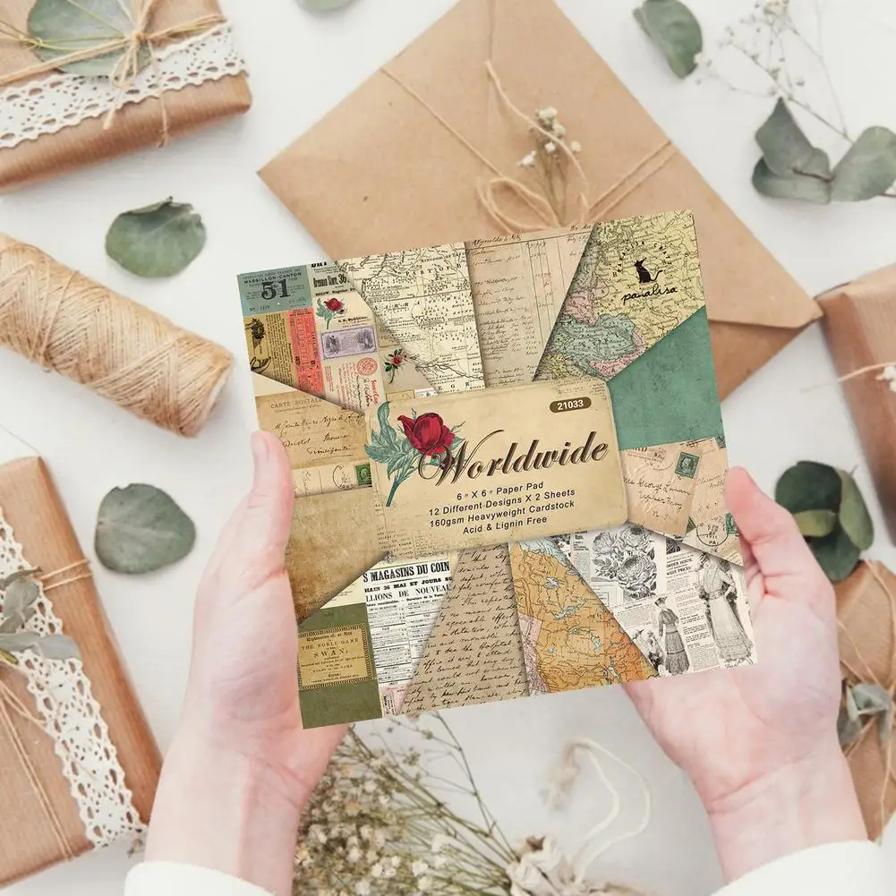 24 листа/партия бумага для скрапбукинга 6x6 дюймов | Дом и сад
