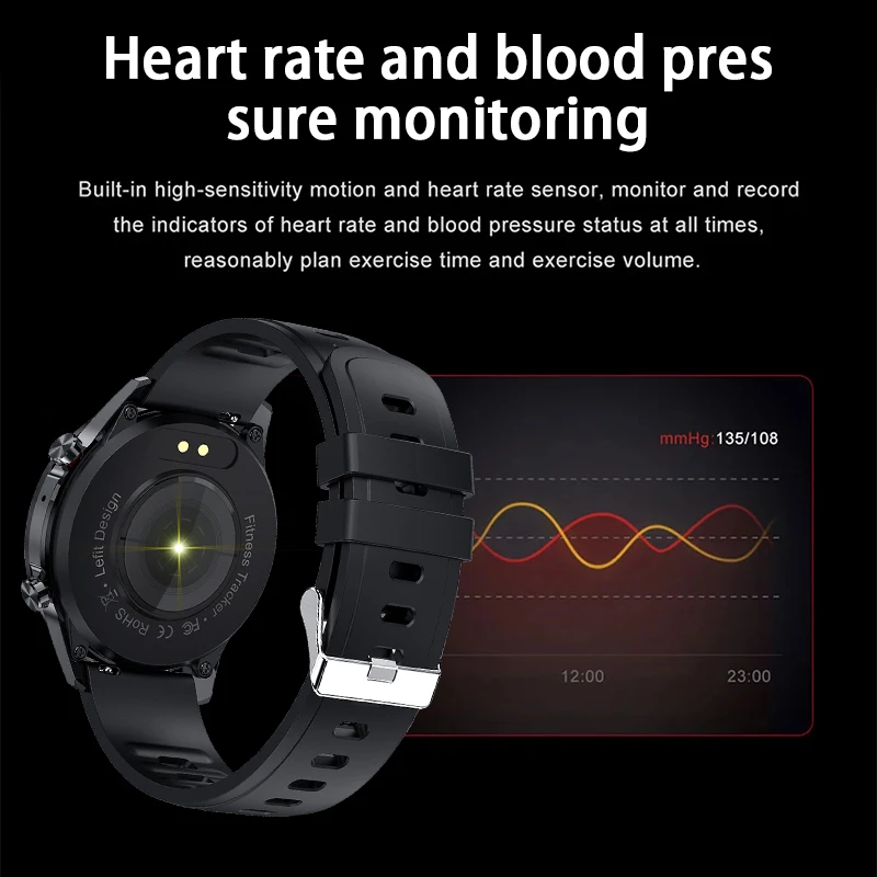 

LIGE Bluetooth Phone Smart Watch Men Waterproof Sports Fitness Watch Health Tracker Weather Display 2021 New smartwatch Woman
