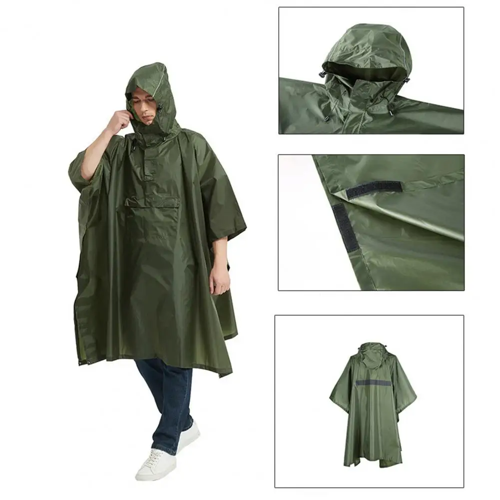Пуловер-дождевик унисекс с капюшоном водонепроницаемый карманом для альпинизма