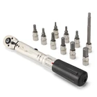 Набор инструментов для технического обслуживания велосипеда, динамометрический ключ 14 дюйма от 2 до 24 нм, дорожные и горные велосипеды, мотоциклетные торцевые головки Allen  Torx