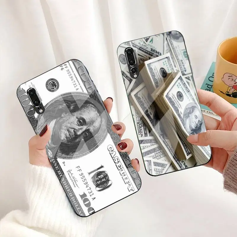 

Color Print Of Money Phone Case Tempered Glass For Huawei P9 10 Plus 20 Pro Mate9 10 20 20pro Honor7A 8X 9 10 Nova3i 5