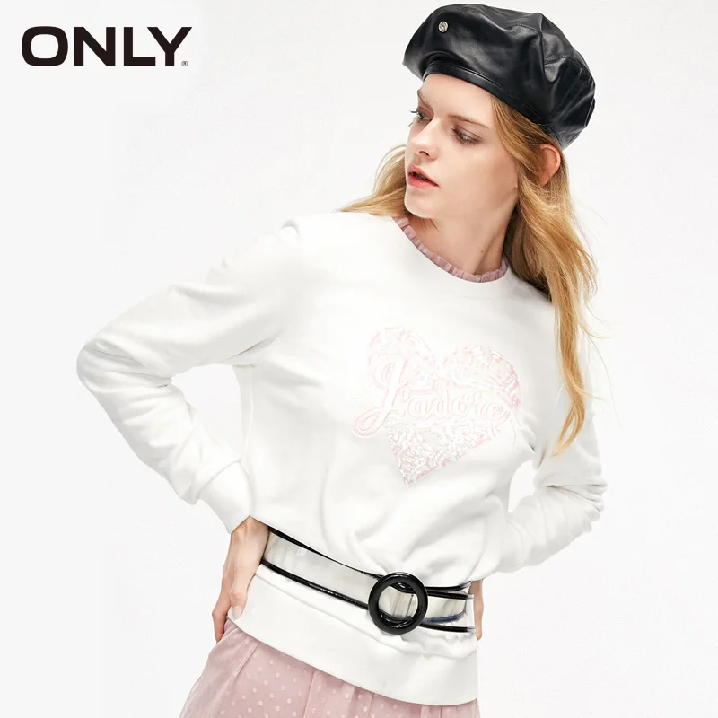 Только осень и зима блесток письмо вышивка женщин Толстовка Толстовки |