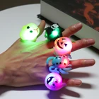 Светящиеся Кольца для Хэллоуина, детские игрушки, светящиеся светодиодные Мультяшные огни, светящиеся в темноте игрушки, фонарь в виде тыквы, реквизит для вечеринки, товары