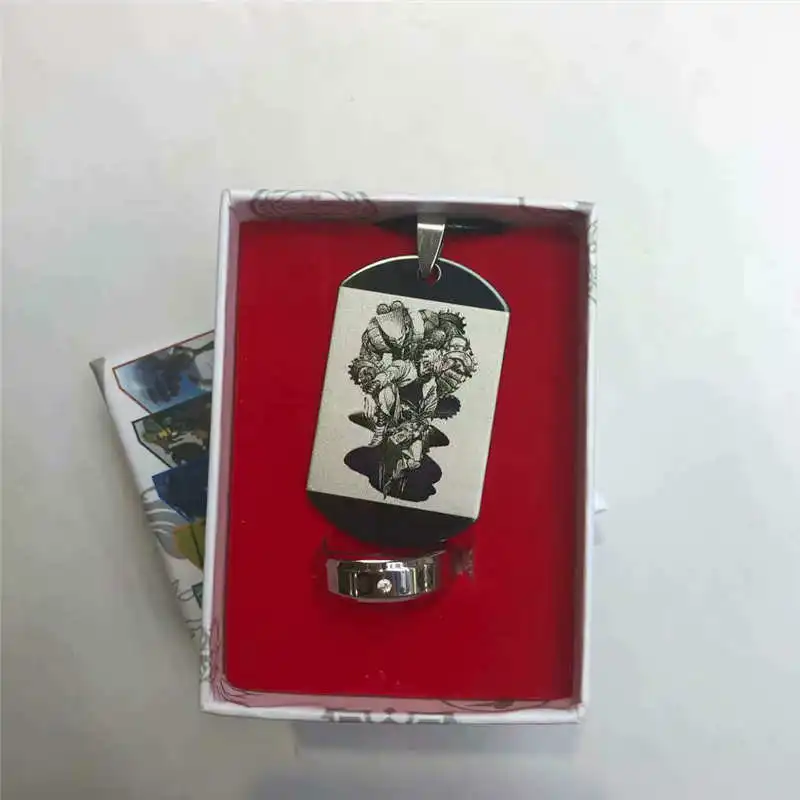 Оптовая продажа Аниме Adventure периферии ожерелье набор колец нержавеющая сталь