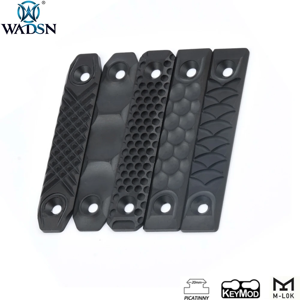 WADSN Airsoft RS ЧПУ Стиль Алюминий направляющая для ствольной накладки Крышка M lok Keymod