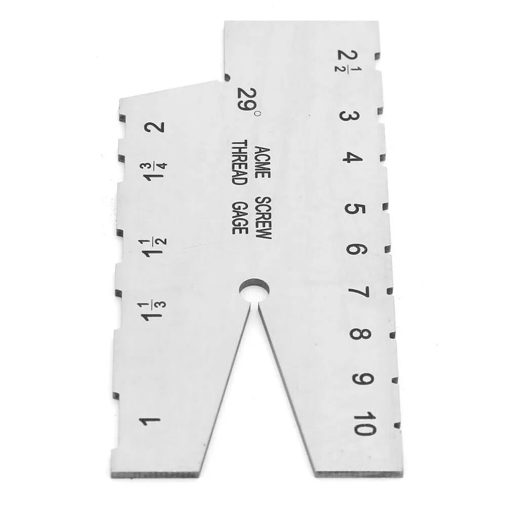 

29 Degree Screw Cutting Thread Gauge Stainless Steel Engineering Tool 1-10TPI Gauge Measuring Lathe Tools