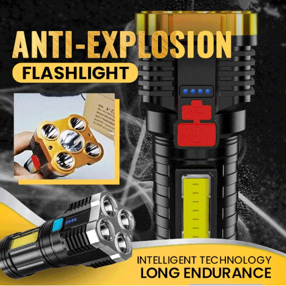 Linterna táctica LED para exteriores, foco de largo alcance, recargable por USB, resistente al agua, súper brillante, antiexplosión