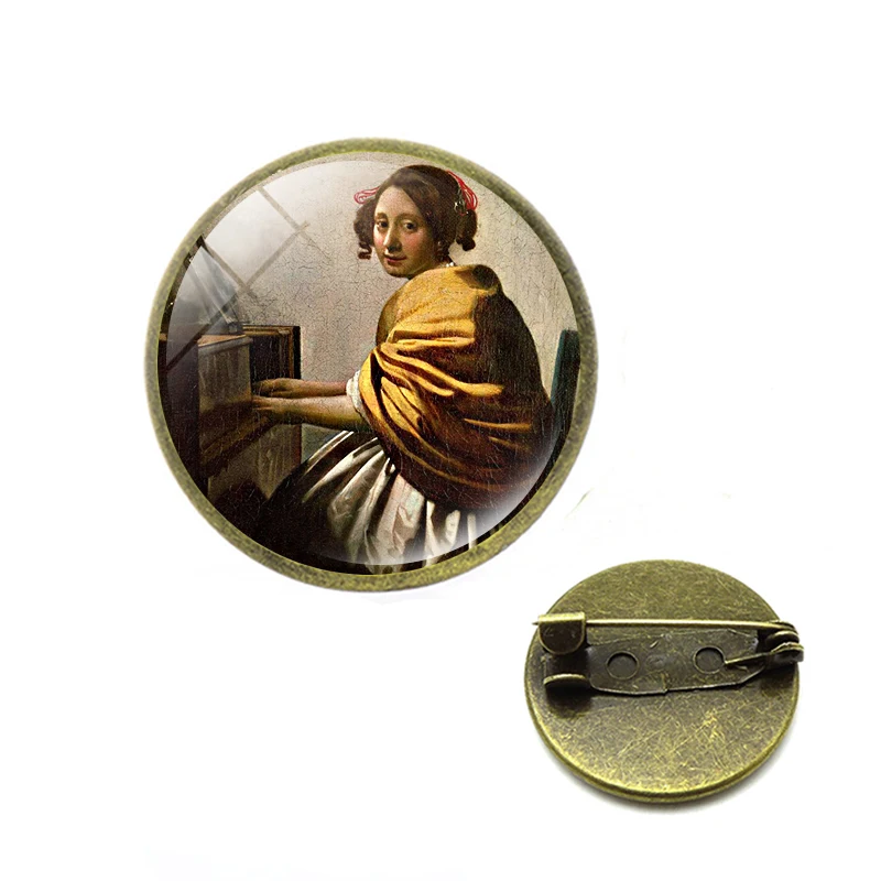 Художника Жан Леон Gerome искусство картины Броши девушка носить жемчуг Johannes Vermeer