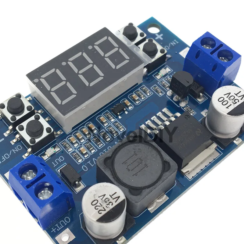 LM2596S DC-DC Регулируемый понижающий модуль питания LM2596 регулятор напряжения с светодиодный дисплей Вольтметр цифровой 3,3 В 5 в 12 В