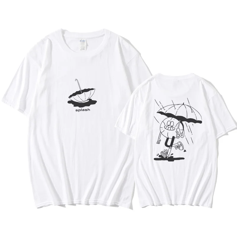 

2020 Summen Brand Men T-Shirt Fashion Cotton Casual Short Sleeve Splash Letter 3D Print Tees Male Jogging Tops