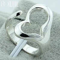 doteffil 925 sterling silver heart shaped open ring for women wedding engagement party jewelry