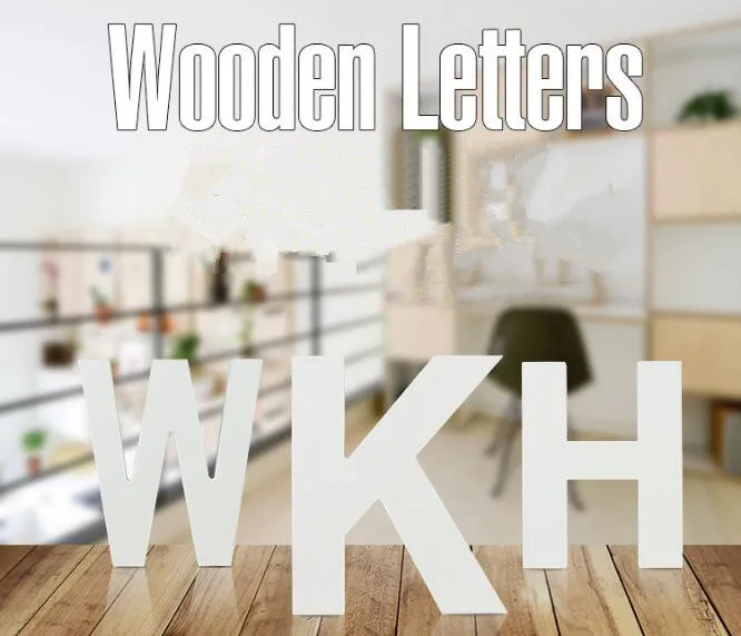 1 шт. 15 см домашний декор деревянная буква 26 дерево с изображением букв