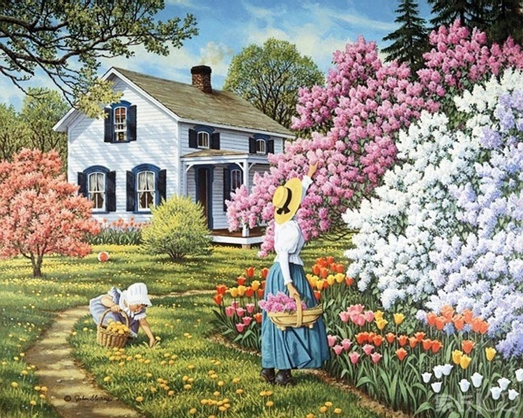 

14/16/18/27/28 Top Quality Beautiful Counted Cross Stitch Kit Abstraction A15288 scenic castle