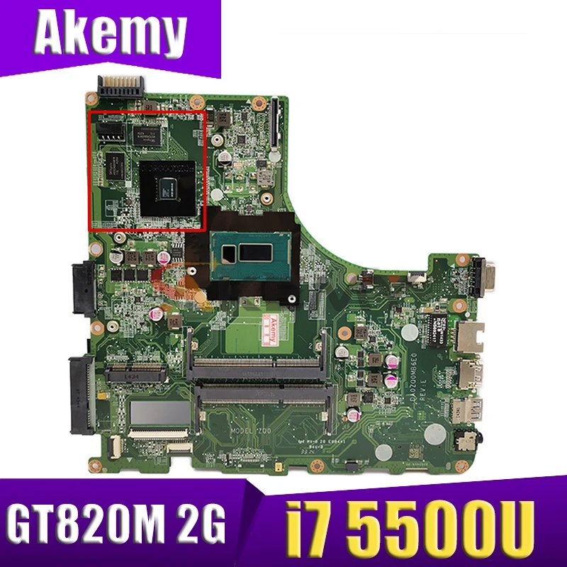 

Akemy DA0ZQ0MB6E0 ZQ0 материнская плата для ноутбука ACER E5-471 E5-471G V3-472P Материнская плата ноутбука Процессор i7 5500U GT820M 2G Тесты ок материнская плата