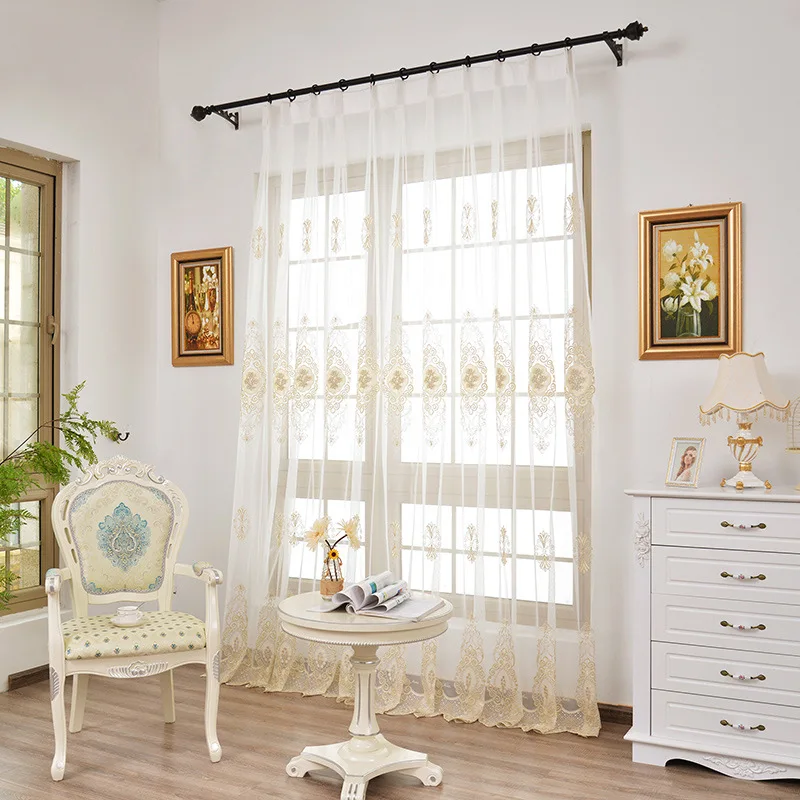 Шторы с вышивкой для спальни балкон занавеска окна тенты шторы гостиной пряжа