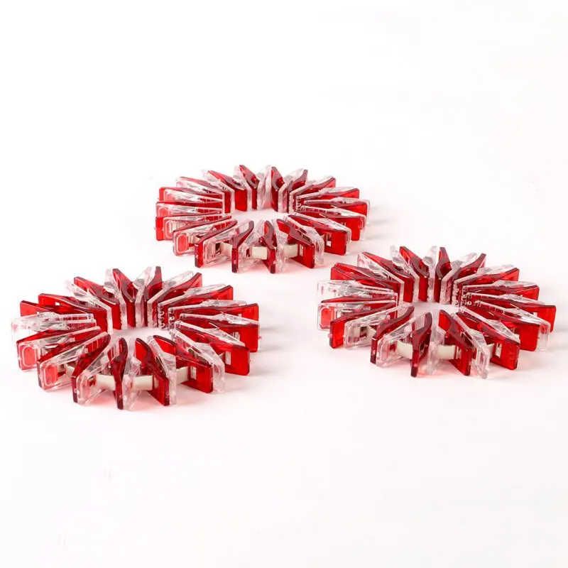 50 шт. фут чехол красный Пластик зажимы тканевые лоскутное окантовка шитье