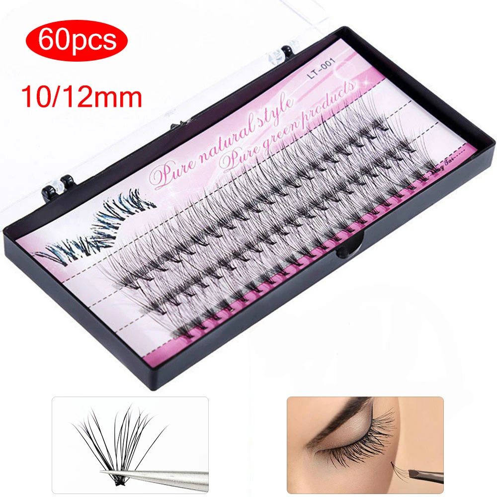 60 шт. Набор Натуральных накладных ресниц 10/12 мм | Красота и здоровье