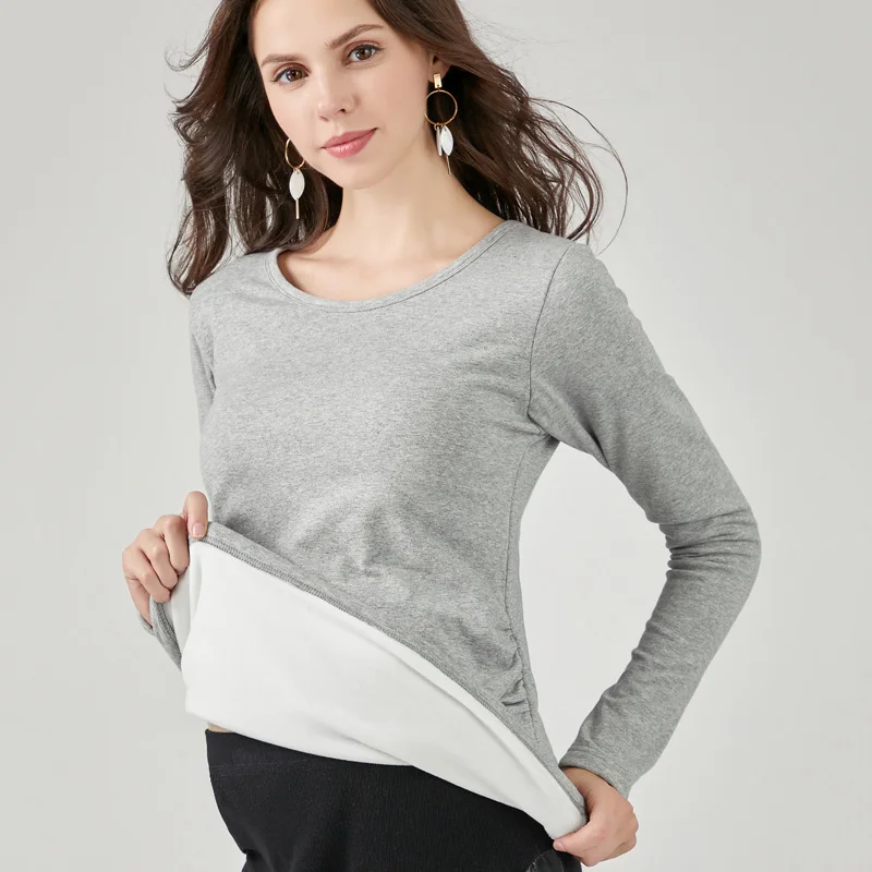 

Comfortable Thin In Maternity Clothing Turtleneck Large Size Plus Velvet Thickening Spring And Autumn Warm Maternity T-shirt