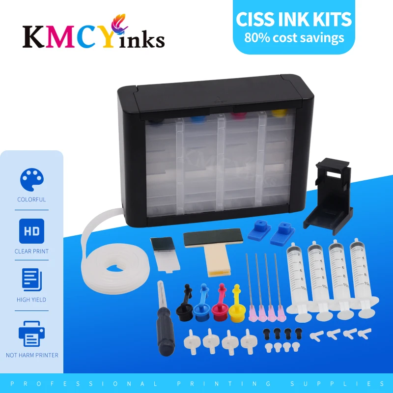 KMCYinks Ciss Ink system DIY Kits PG510 PG-510 CLI-511 Ink Cartridge Compatible For Canon iP2700 Pixma MP250 MP270 MP280