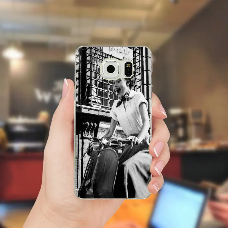 Soft Slim TPU Mobile Phone Cases Cover for Samsung Galaxy Note 2 3 4 5 8 S2 S3 S4 S5 Mini S6 S7 S8 S9 Edge Plus Audrey Hepburn | Мобильные