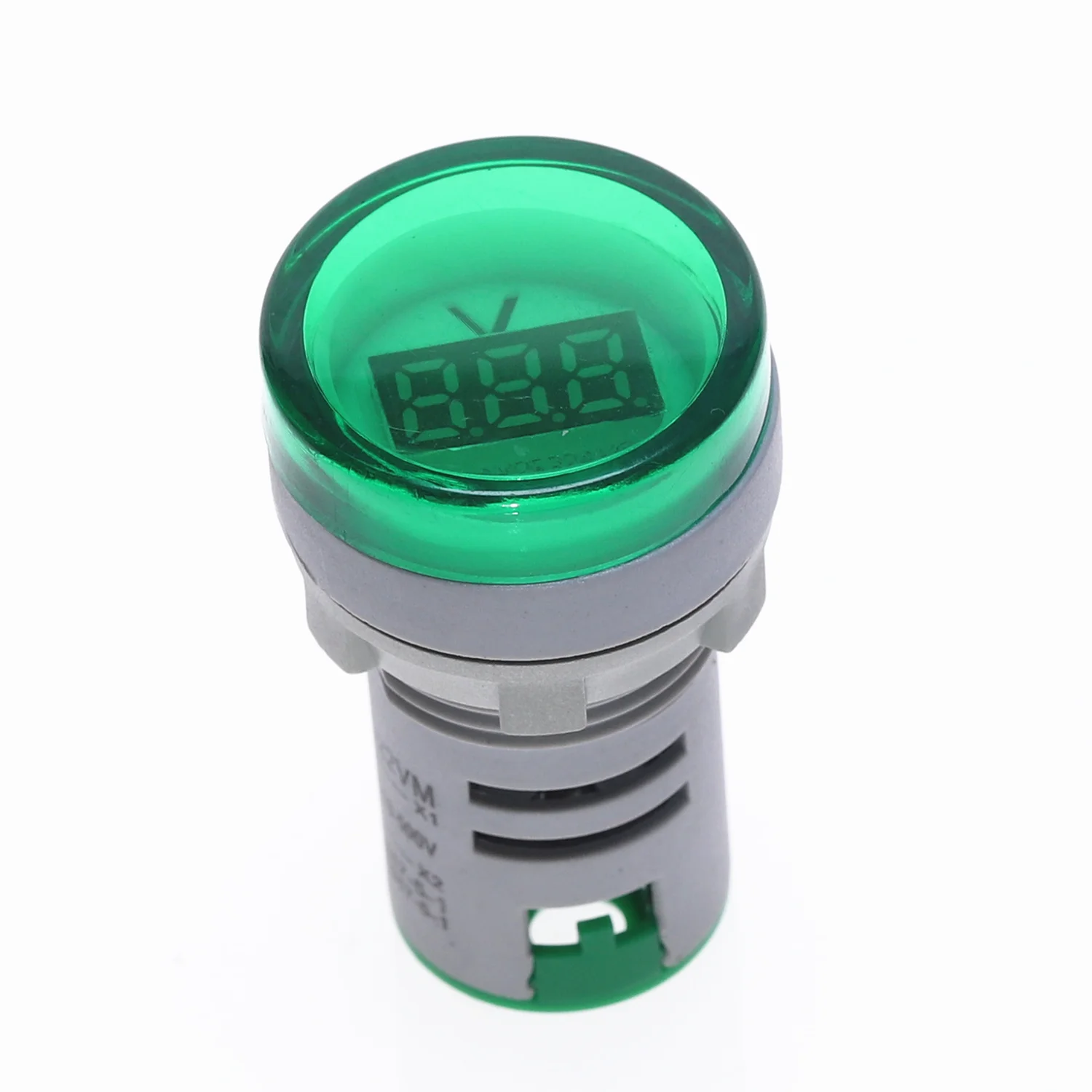 Светодиодный вольтметр сигнальные огни цифровой дисплей Калибр Вольт Напряжение метр Индикатор лампа Тестер Диапазон измерения AC 20-500 В - Цвет: Зеленый