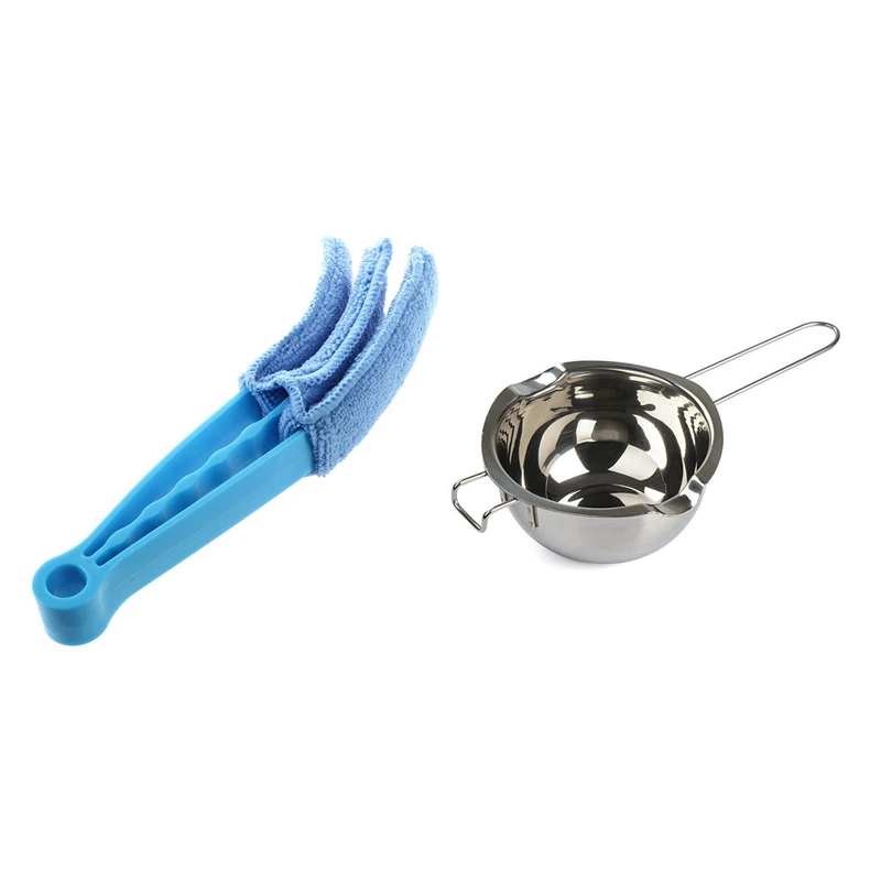 

Minifibre Triple Blind Cleaner Mitt Venetian Slats Blinds Duster & 304 Stainless Steel Chocolate Butter Milk Melting Pot
