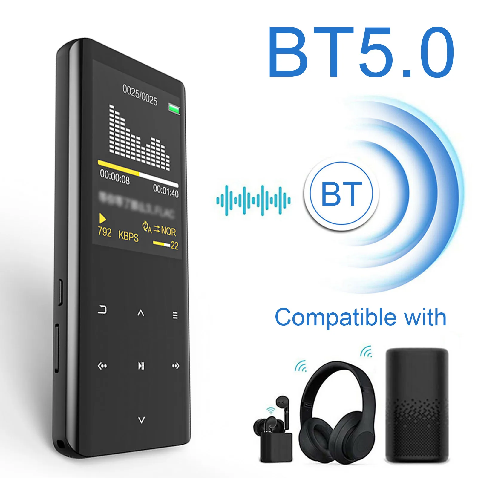 Портативный музыкальный видеоплеер RUIZU D18 BT MP3 hi-fi звук без потерь 2 4 дюймовый