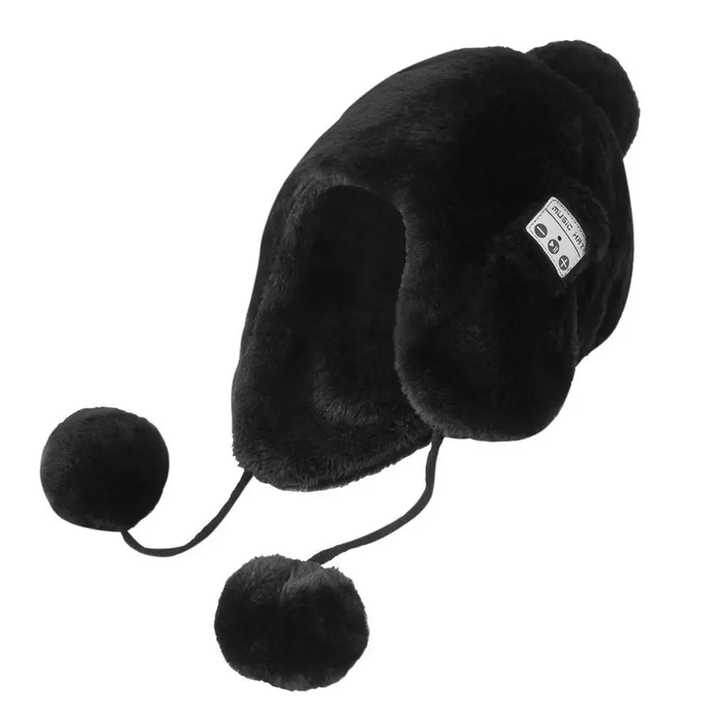 huli-hat-black Лучший рождественский подарок, модная Беспроводная Bluetooth музыкальная шапка, Bluetooth наушники, гарнитура, динамик, микрофон, Спортивные Вязаные шапки - Цвет: huli-hat-black