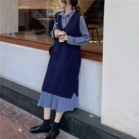 2021 spring and autumn new shirt sweater set women small fragrance fashion two pieces set western style
