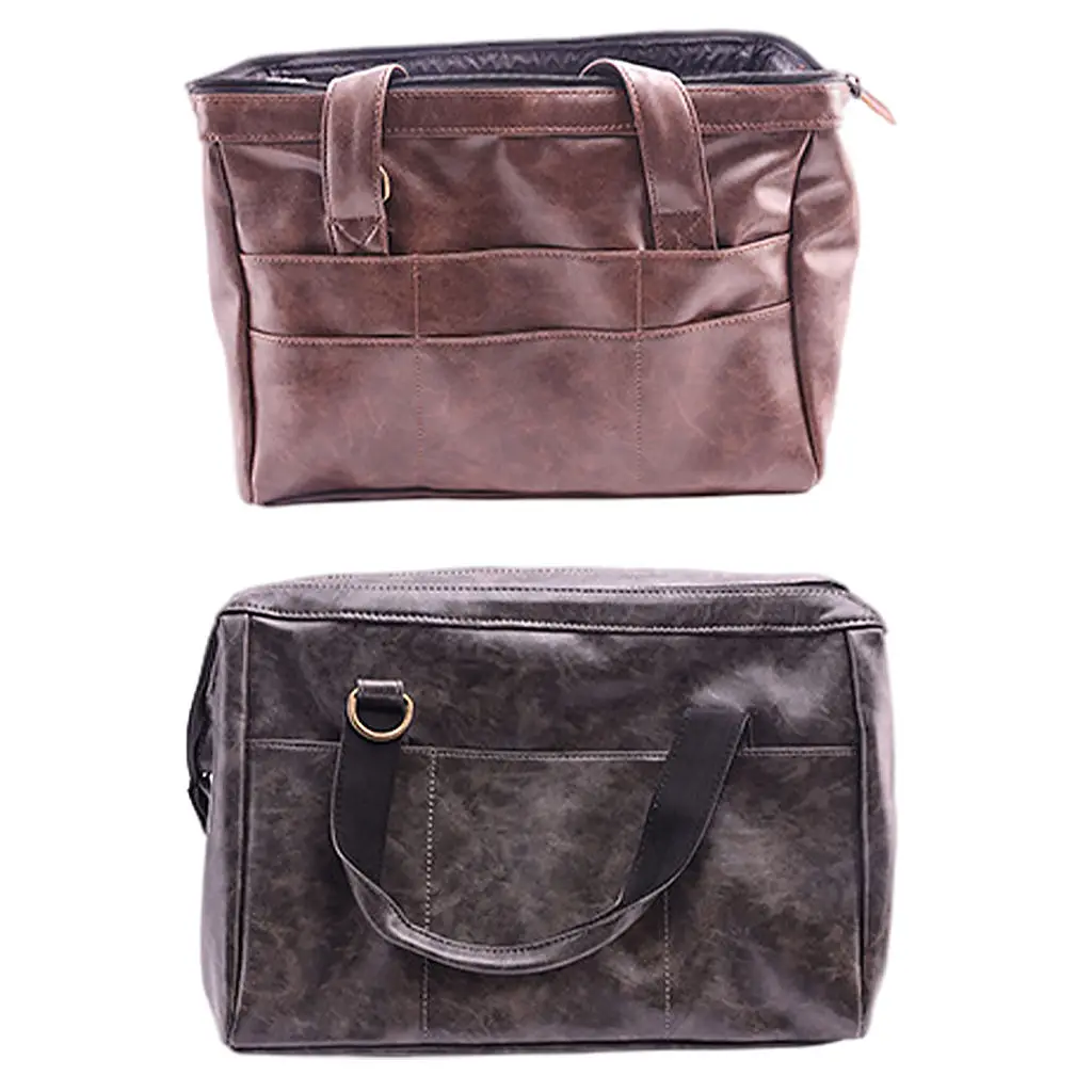 

Hairdressing Handbag Large Capacity PU Leather Portable Beauty Tool Barber Toolkit Organizer for Salon Makeup Artist Comb Home