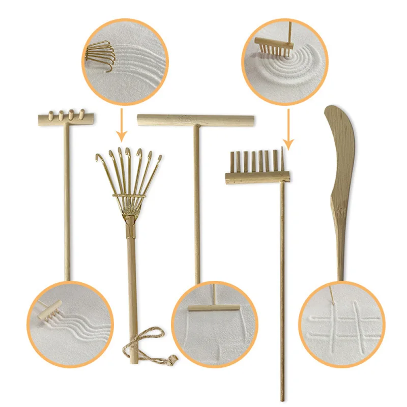 9 шт. Набор бамбуковых граблей для рисования песком 6 | Дом и сад