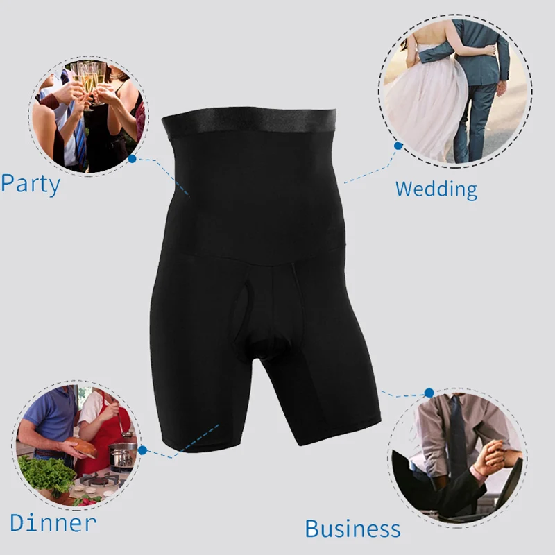 Для мужчин Управление трусы боксеры фирма похудения Высокая Талия тренер