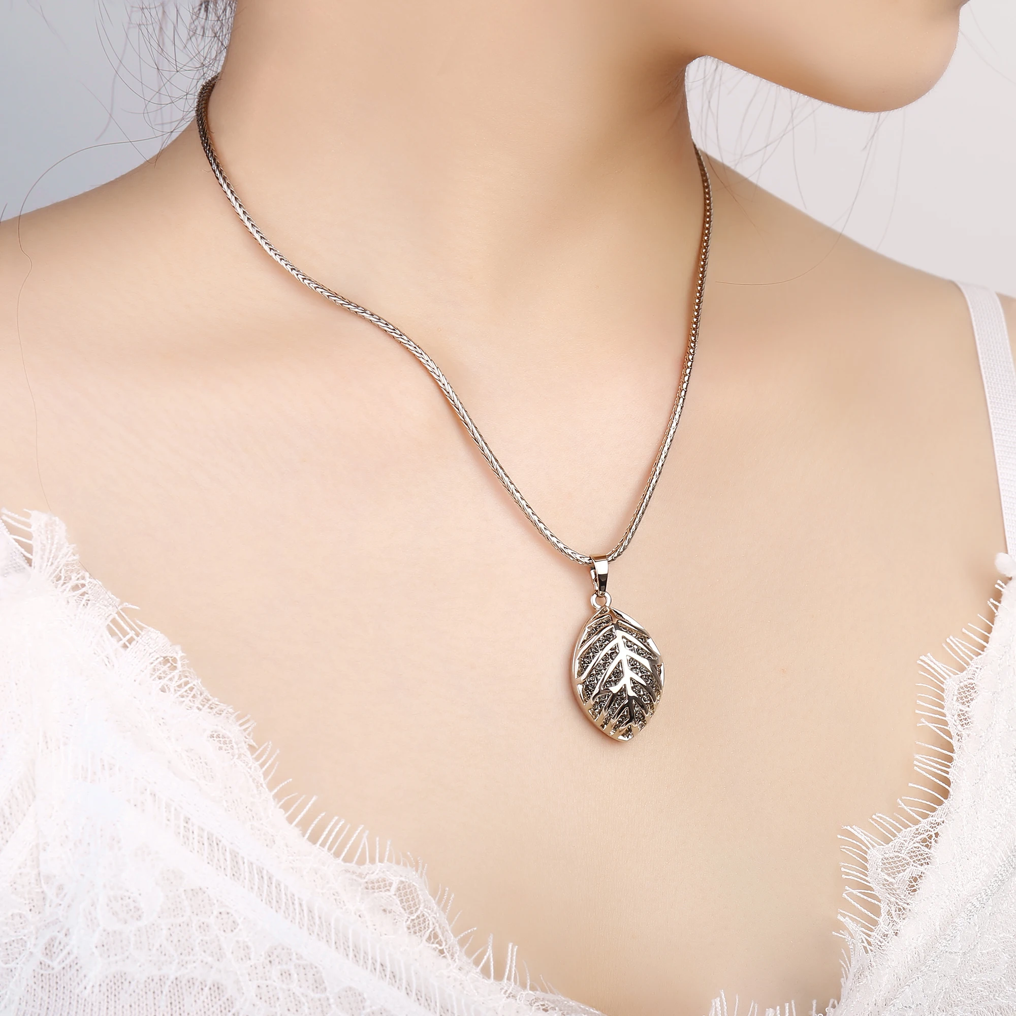 Женское геометрическое ожерелье с подвеской в виде листьев|fashion necklace|necklace bestnecklace