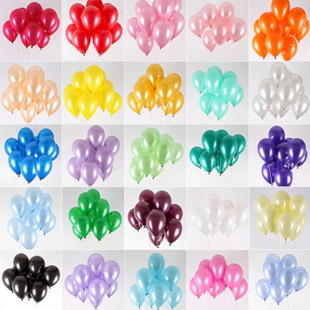

20Pcs 12Inch Glossy Pearl Latex Balloons Colorful Balloons Happy Birthday Party Decoration Helium Globos Kids Toys Gift Supplies