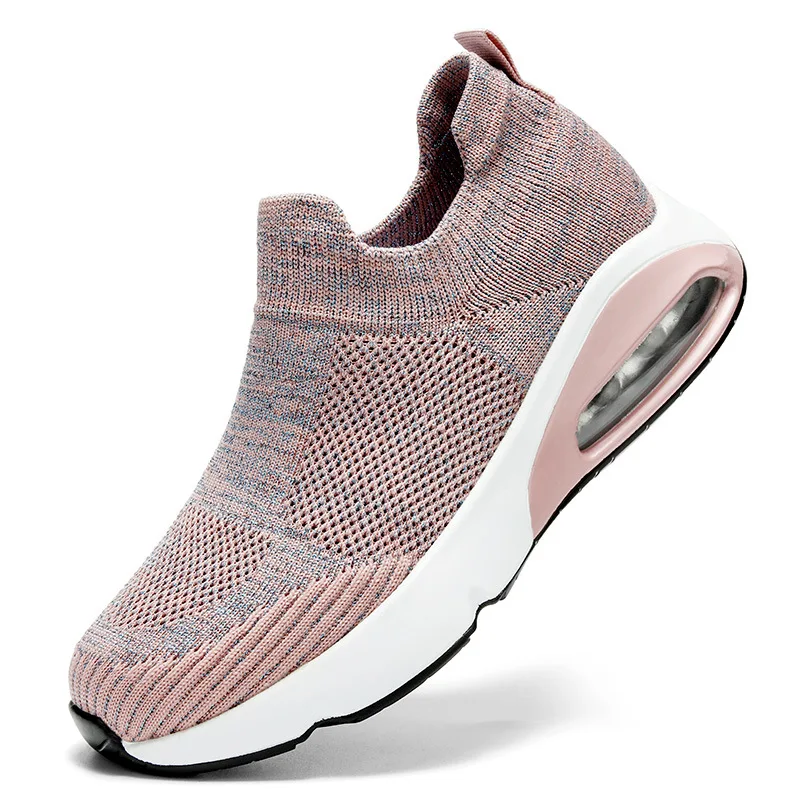

2020 Autumn Women Sneakers Flats Shoes Mesh Slip On Running Shoes for Women Ladies Platform Wedge Shoes Creeper Mocassin Woman