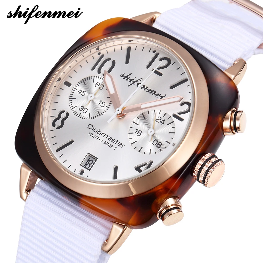 Shifenmei часы женские Relogio Feminino нейлон Тип ремешок стиль кварцевые Топ модные