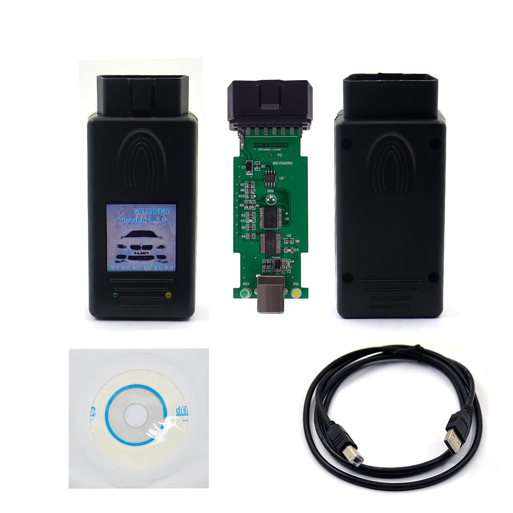 Сканер диагностики For BMW SCANNER 1.4.0 OBD2 Code Reader 1.4 с USB-интерфейсом, разблокированная версия с чипом A++ на.