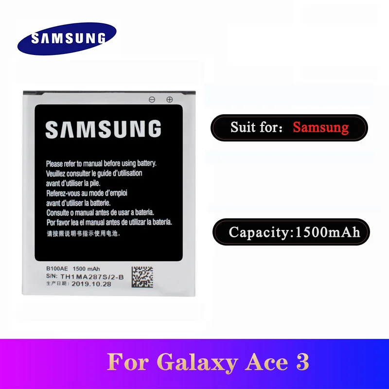 

20pcs/lot OEM Battery For Samsung Galaxy Ace 3 S7270 S7275 S7272 S7273 S7390 Mobile Phone High Quality Bateria 1500mAh