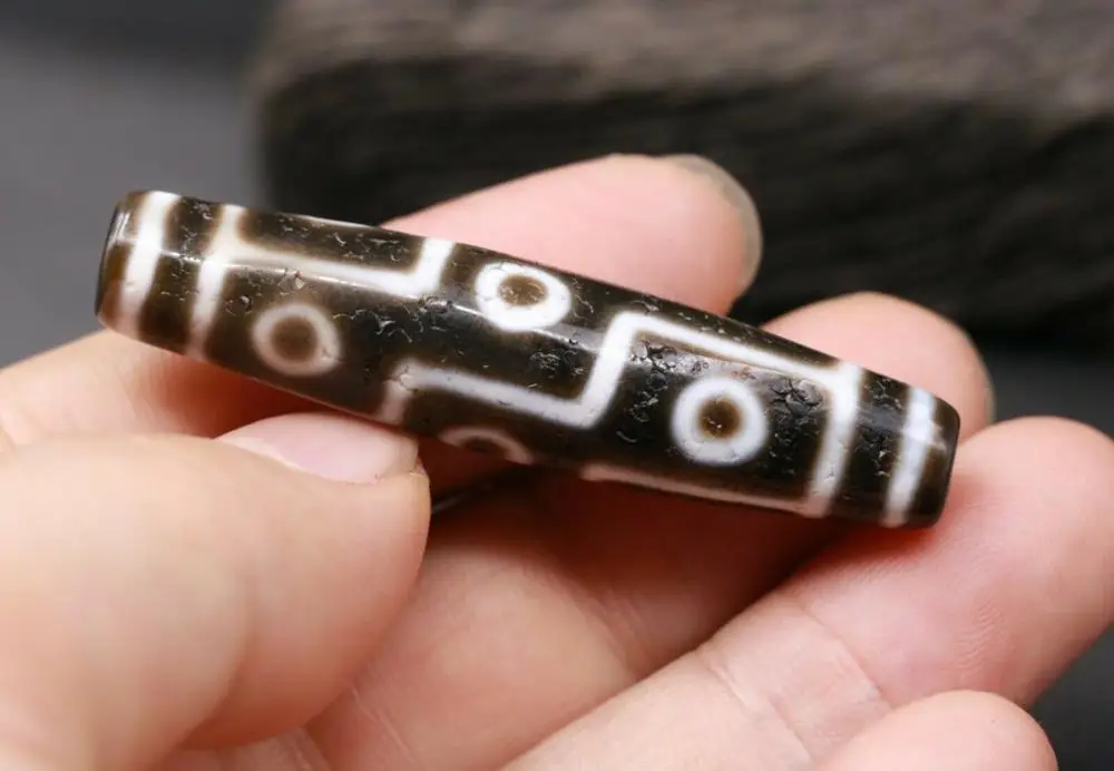 Treasure Magic Power LKbrotherMagic Tibetan Old Agate 9 Eye Most Respected dZi Bead Amulet 55MM Pendant | Украшения и аксессуары