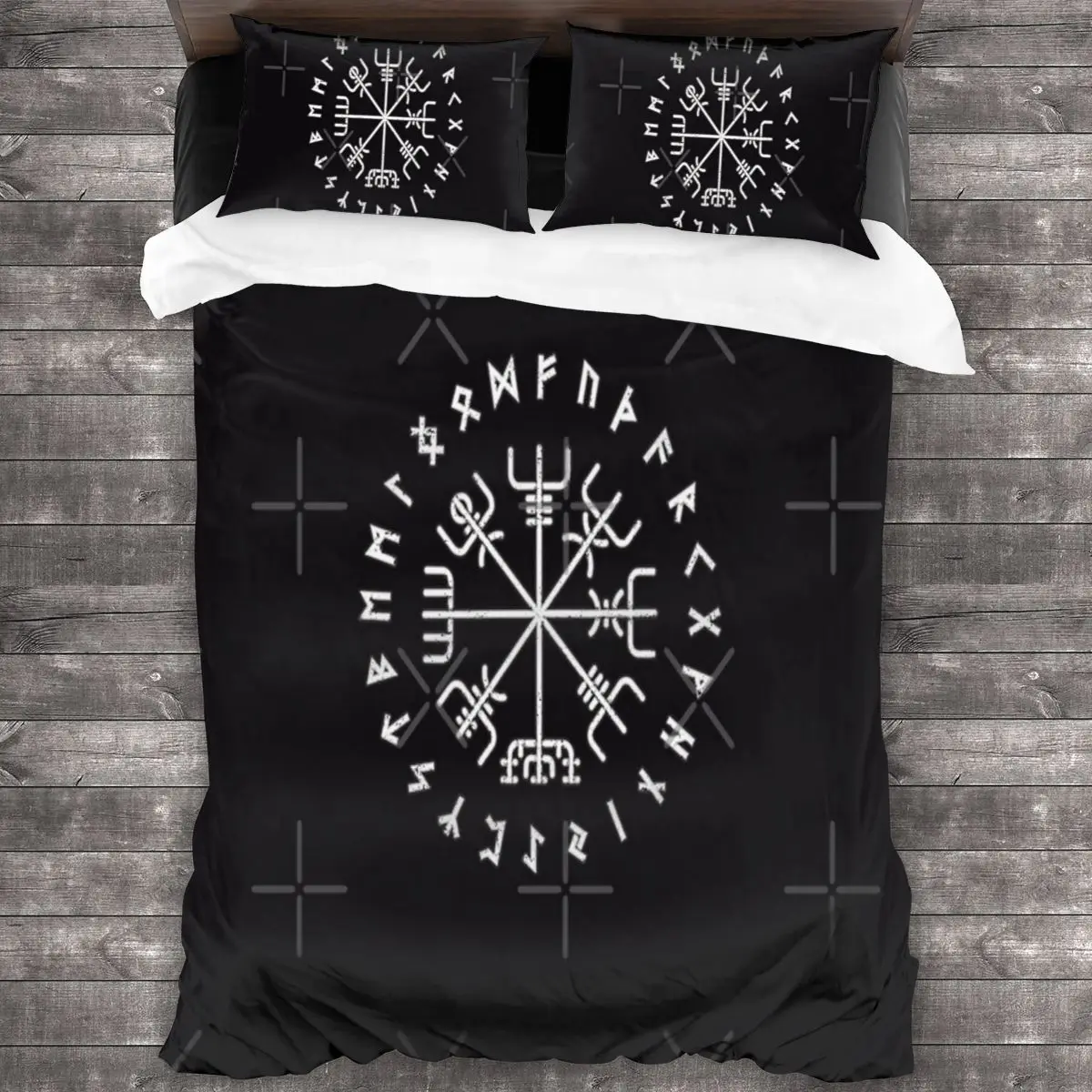 

Viking Norse Protection Compass With Linens Bedspread Bedding Set Duvet Cover Bedclothes Bed Sheets 90 King Size Duvet
