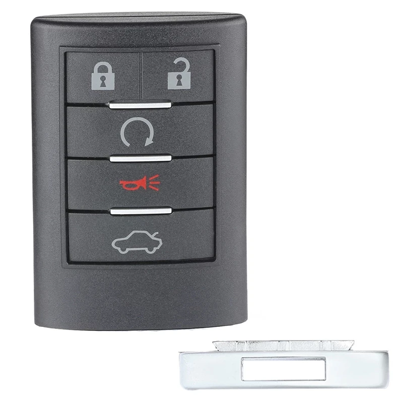 KEYECU 4 5 6 кнопочный ключ для Cadillac Escalade ESV EXT 2007-2014 CTS DTS Keyless Go FCC ID: OUC6000066 дистанционный