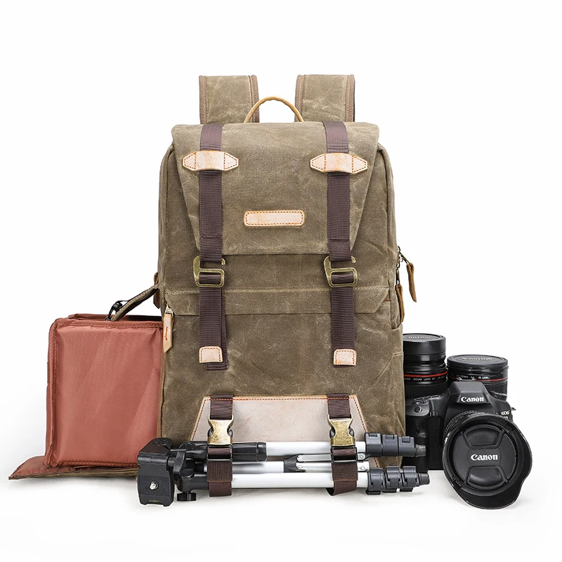multi functional vintage camera bag backpack waterproof backpack for camera and laptop 15 6 inch free global shipping
