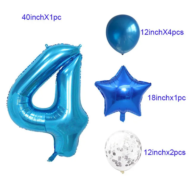 Воздушные шары для дня рождения мальчика украшения детский первый/2-й день