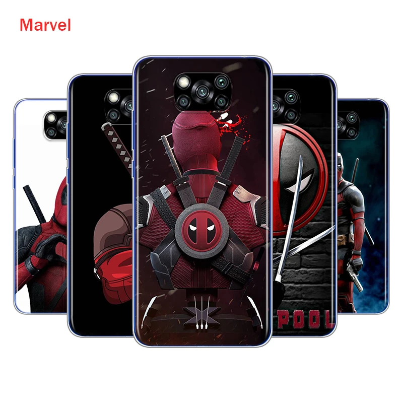 

Deadpool Marvel Art For Xiaomi Poco X3 NFC M2 X2 F2 F3 C3 M3 F1 Pro Mi Play Mix 3 A3 A2 A1 6 5 Lite Soft Phone Case