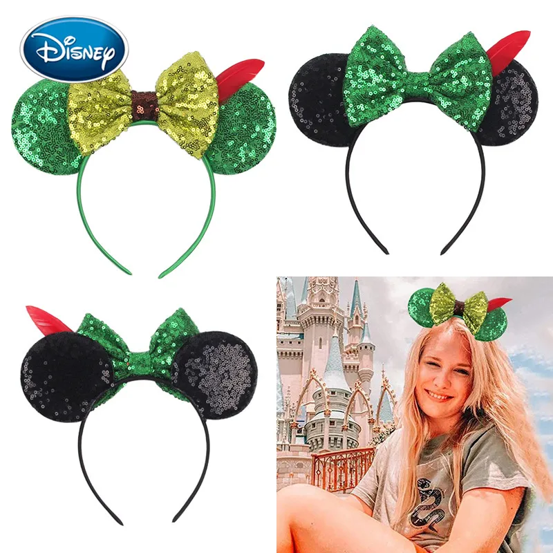 

Женская повязка на голову с ушками мыши, с блестками