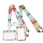 YL667 шнурки для брелоков с аниме-иконами для девушек, ремешки для шеи, держатель для брелока, веревка для удостоверения личности, петля, держатель для значков, аксессуары для брелоков